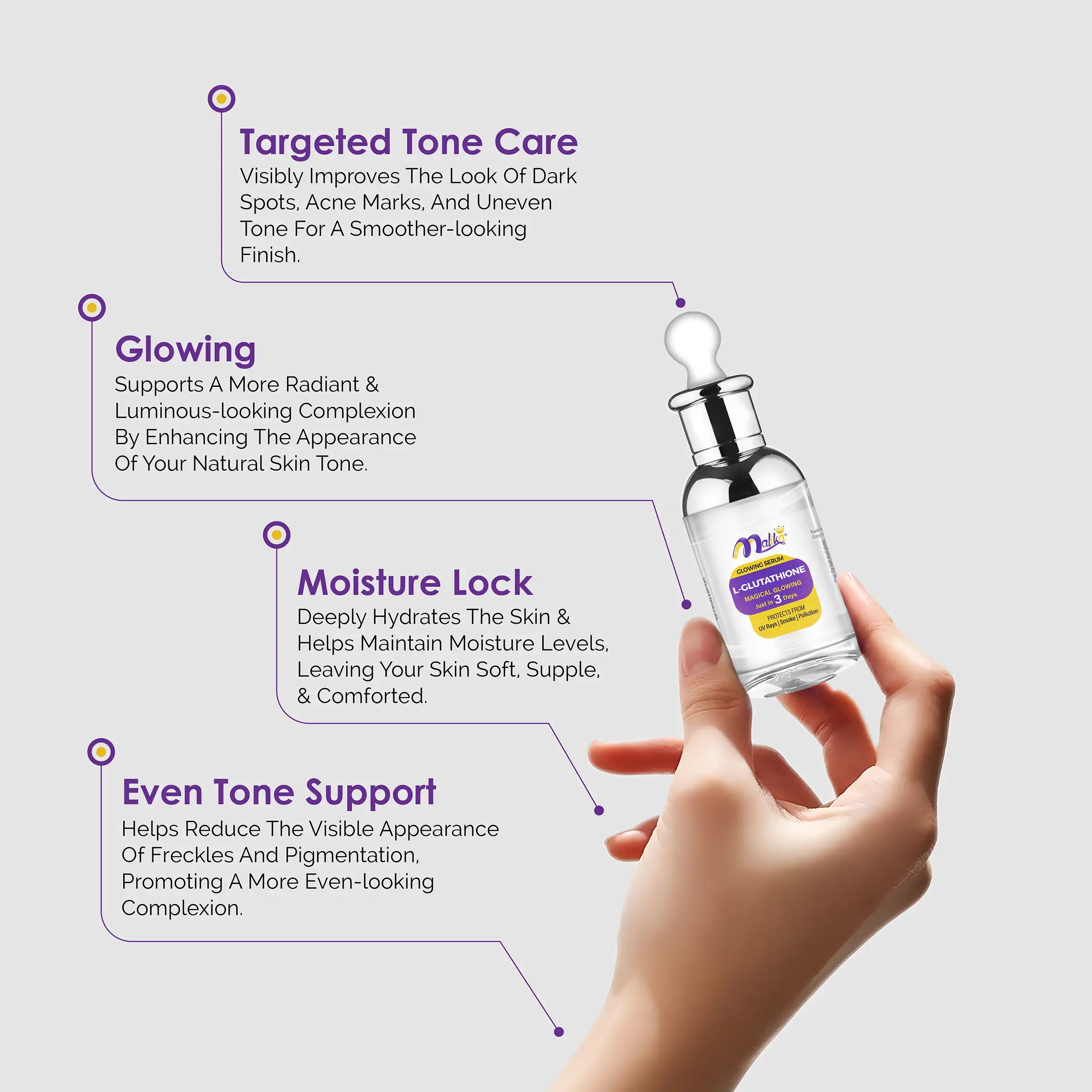 Malika L-Glutathione Glowing Serum