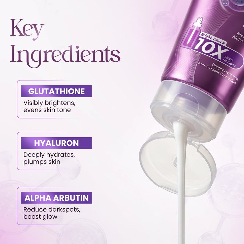 Gluté Vac Advance Serum Lotion with 10x Bright & Even Care