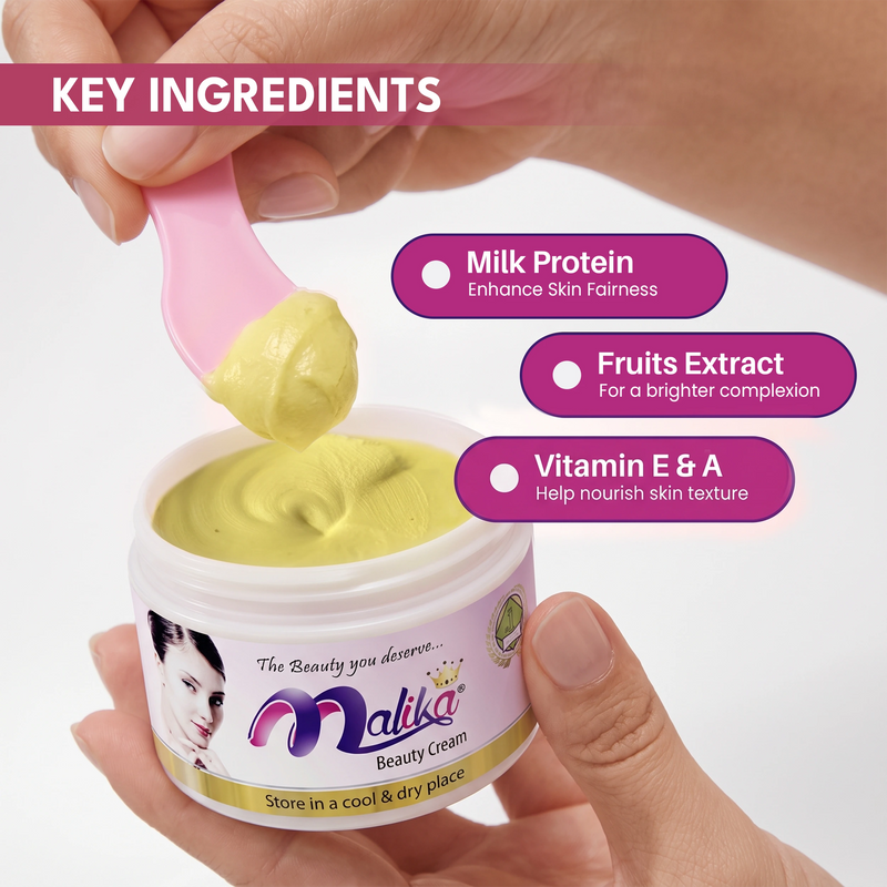 Malika Beauty Cream With Free Soap