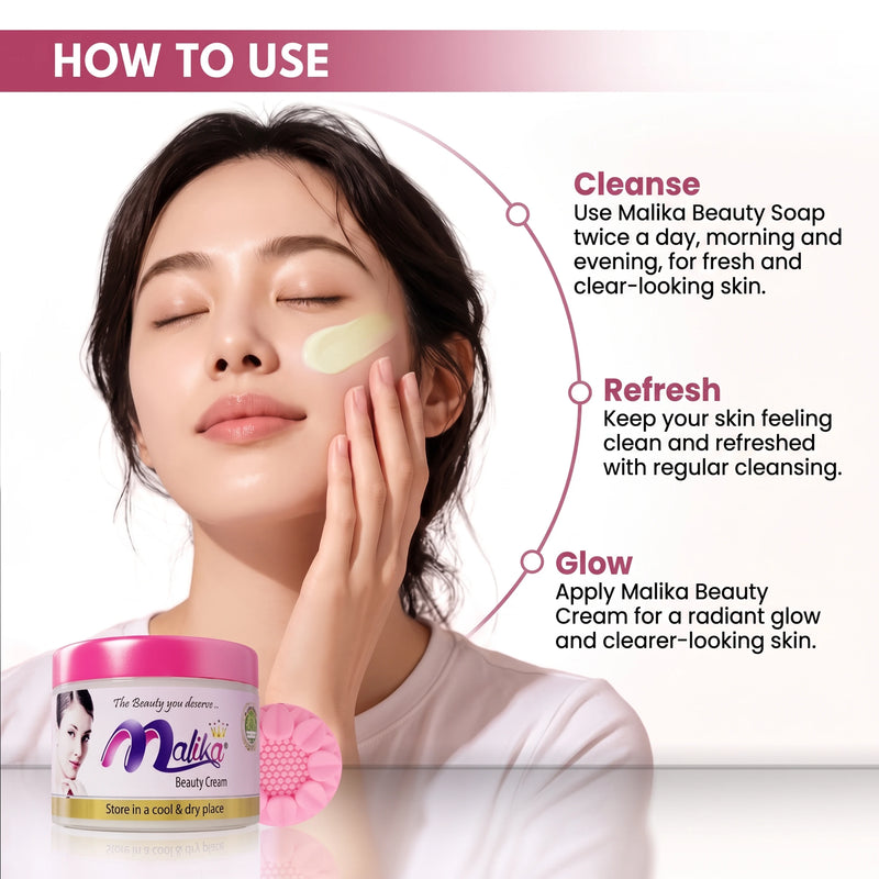 Malika Beauty Cream With Free Soap