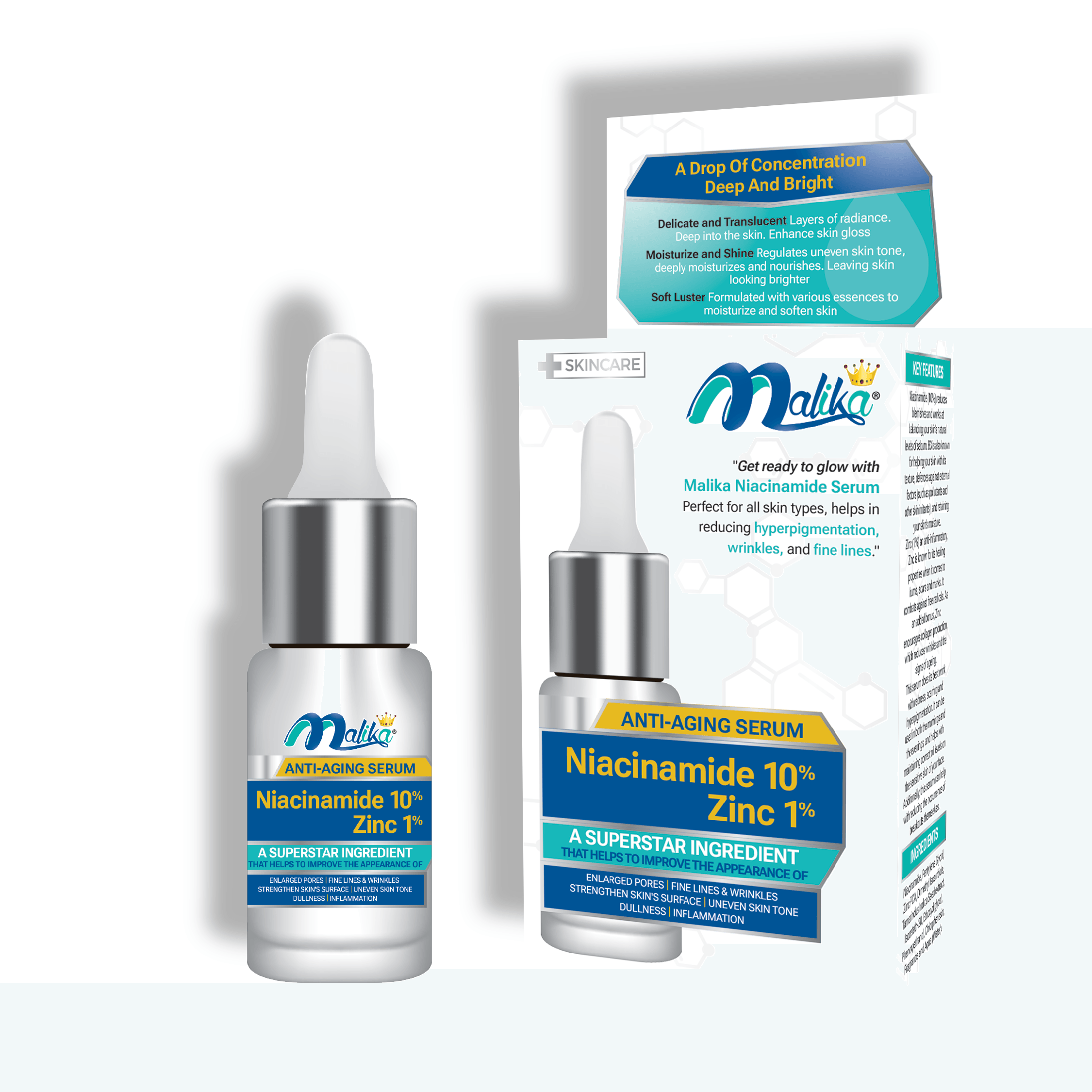 Malika Niacinamide 10% + Zinc 1% Serum