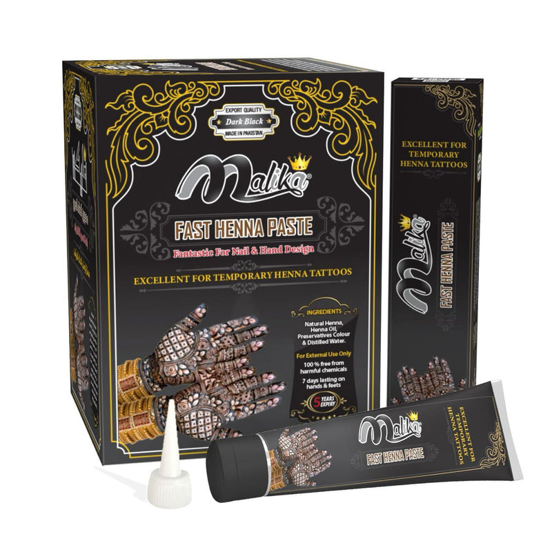 Malika Black Henna Tube with Nozzle
